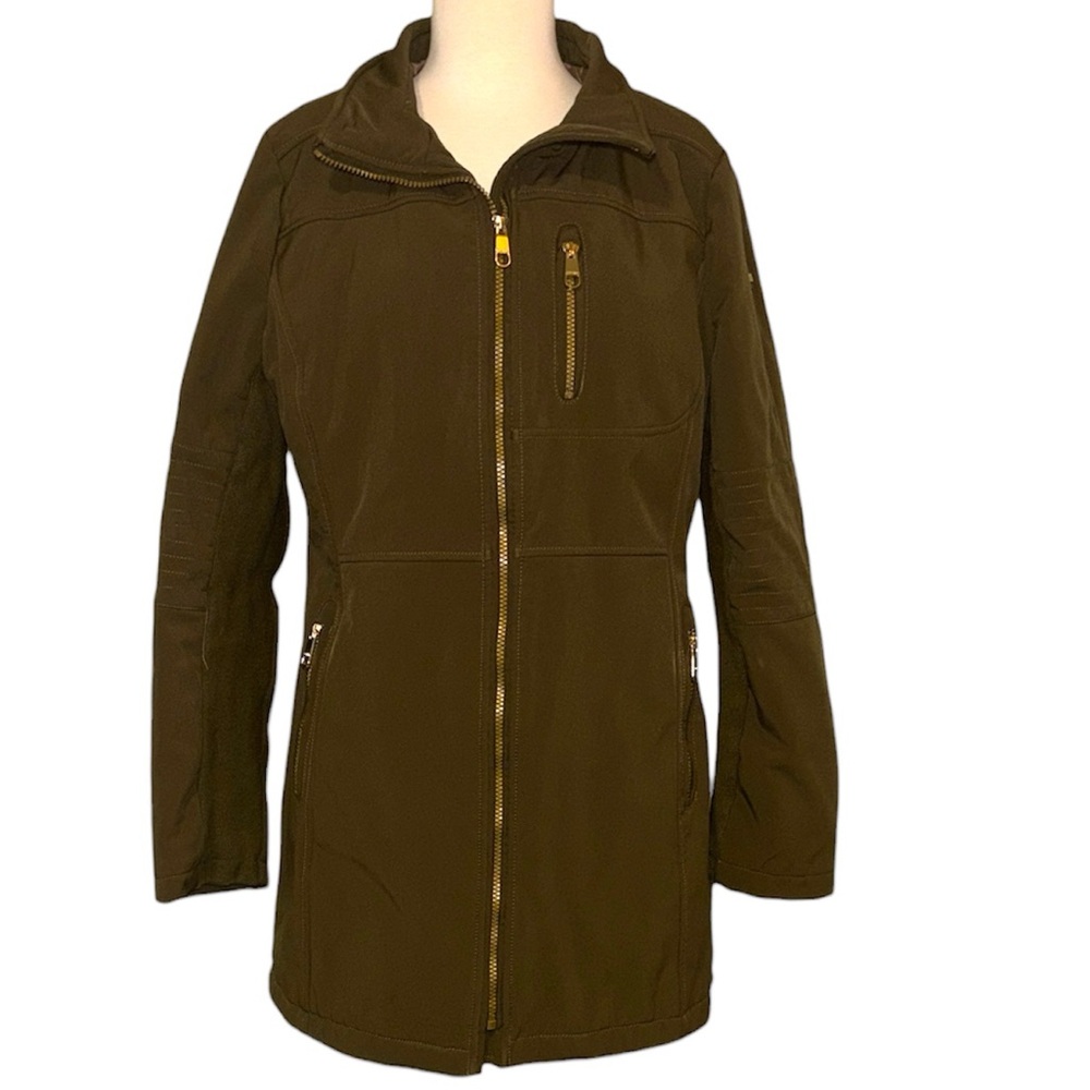 CALVIN KLEIN Stylish Women's long Utility Jacket in Deep Olive size small